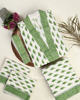 Shop hand block print waffle cotton bath linen sets (BLS04)