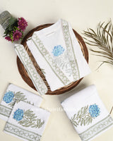 Shop waffle cotton bath linen sets online shopping (BLS09)