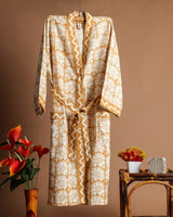 Shop hand block printed cotton bathrobes online (BROB08)