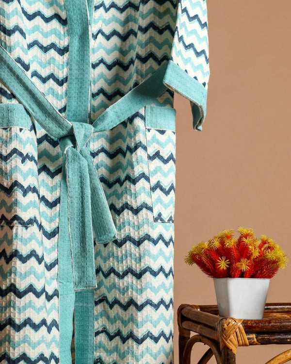 Shop hand block printed bathrobes online (BROB14)