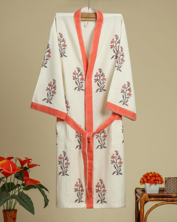 Shop hand block print bathrobes online (BROB15)