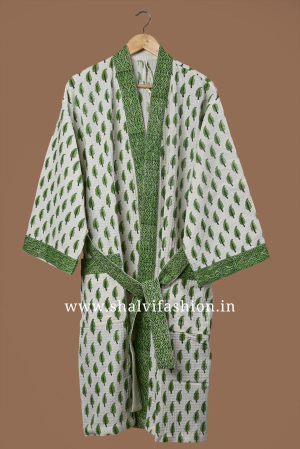 Shop block printed bathrobes online shopping (BROB19)