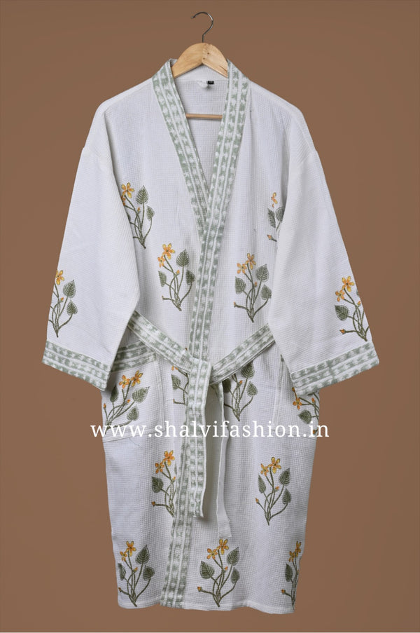 Shop jaipuri block print cotton bathrobes (BROB23) 