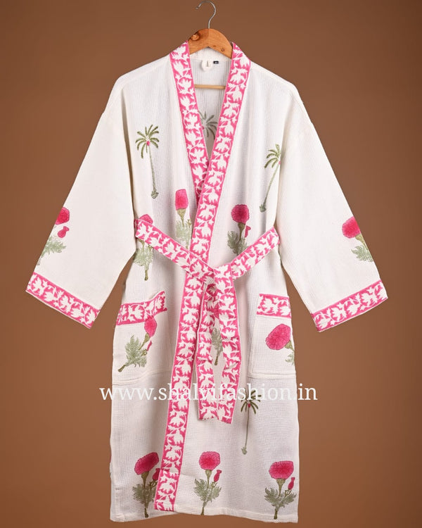 Shop traditional block print cotton bathrobes (BROB30)