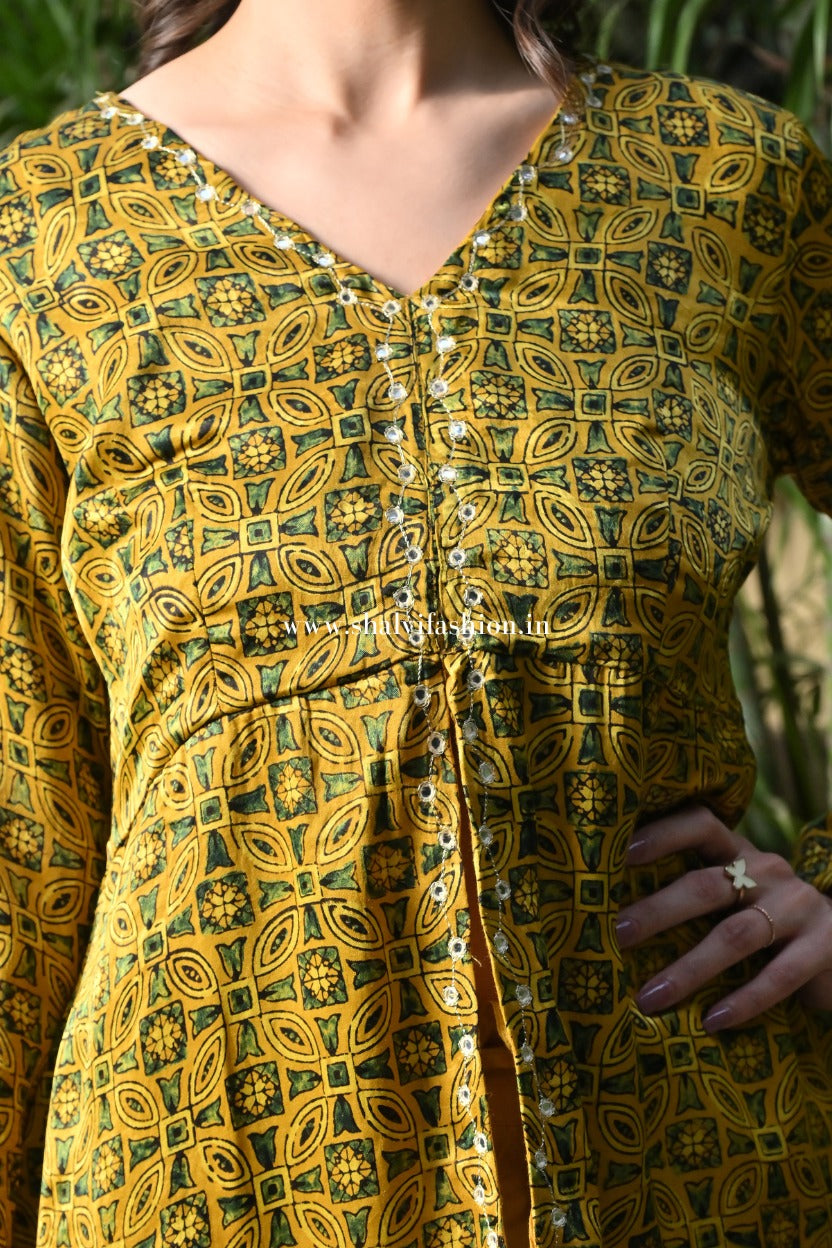 Shop hand block print modal silk cord sets online (CCD02)