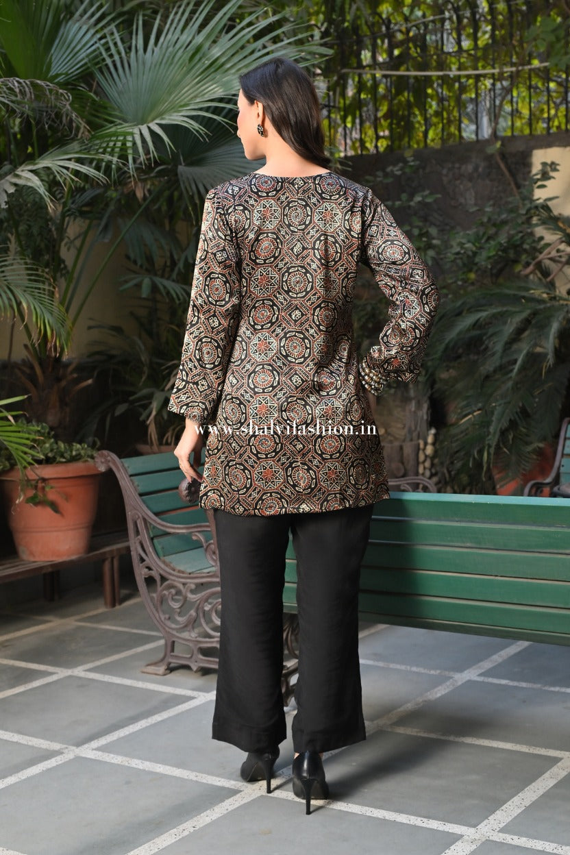 Shop ajrak block print modal silk cord sets in jaipur (CCD08)