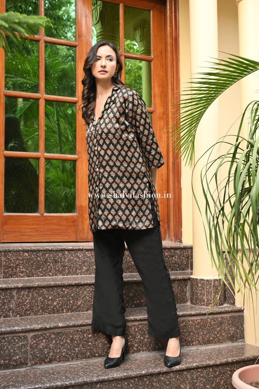 Shop ajrak block print modal silk cord sets online (CCD09)