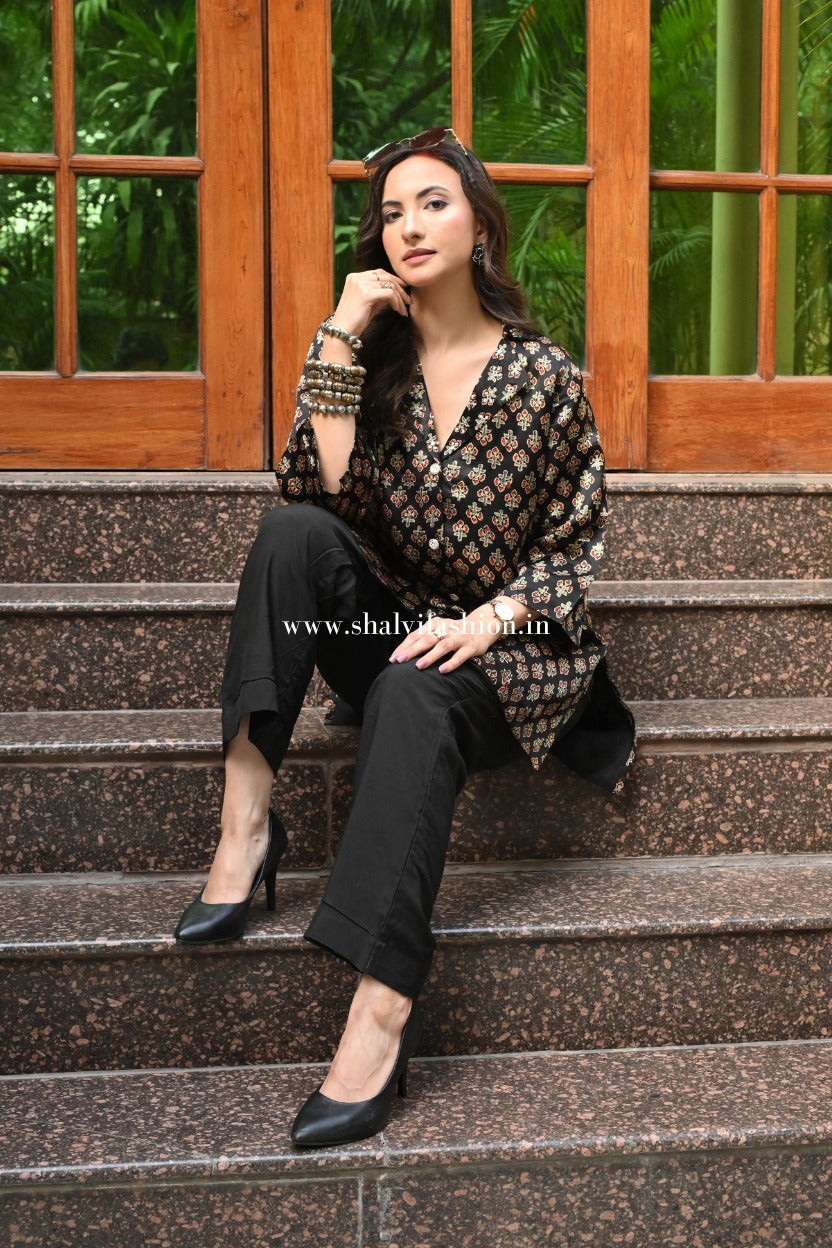 Shop ajrak block print modal silk cord sets online (CCD09)