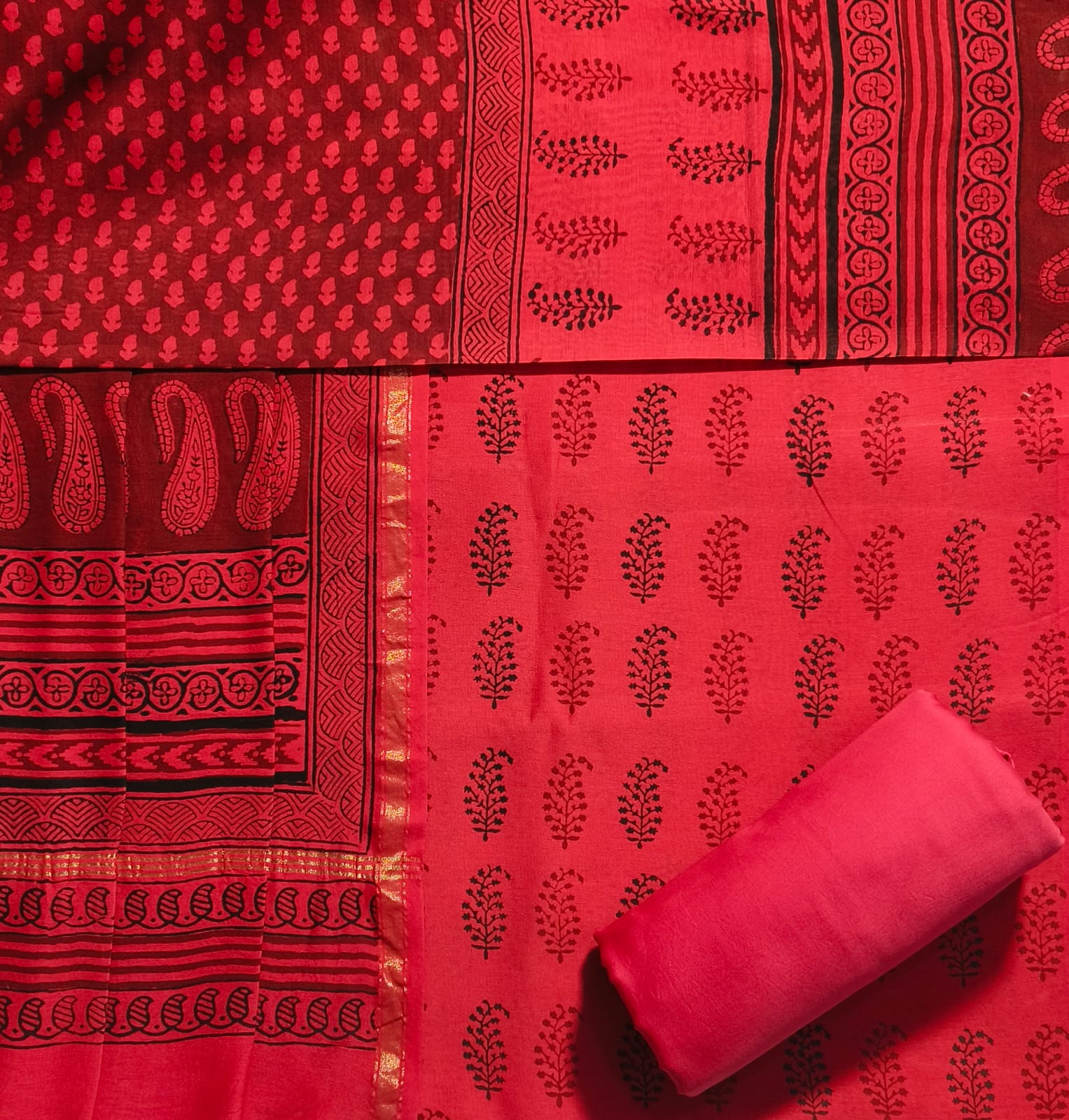 Shop bagh print chanderi silk suits (CHA01)