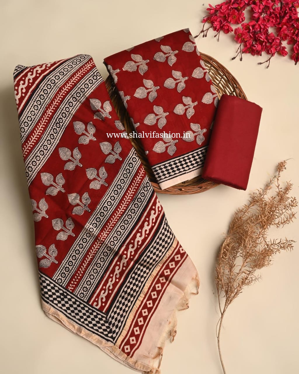 Shalvi's Bagh Print Chanderi Silk Suit Set (CHA1000)