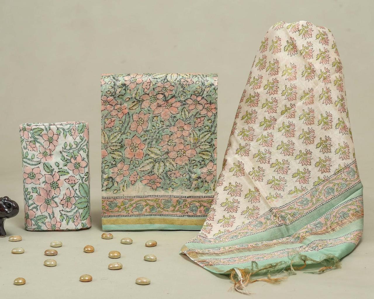 shop chanderi silk suit set online(CHA12)