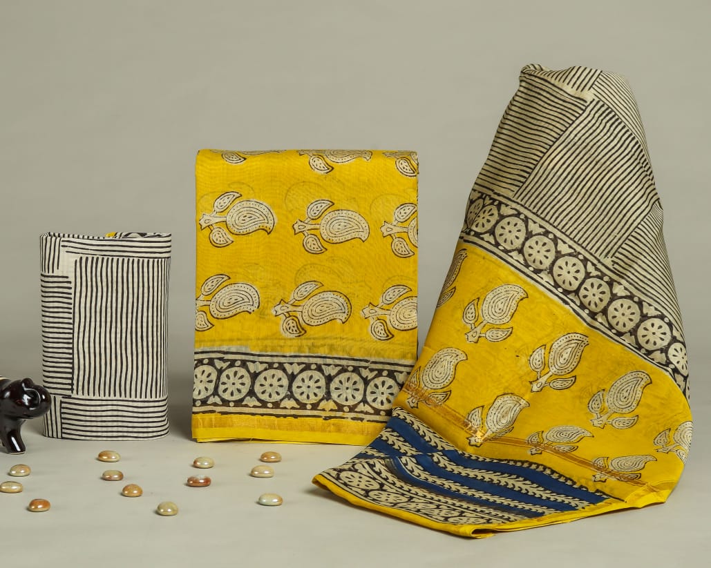 Shop unstitched chanderi silk suits online (CHA279)