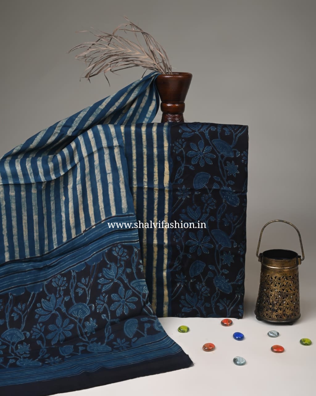 Ajrak Print Chanderi Silk Two Piece Set (CHA947)