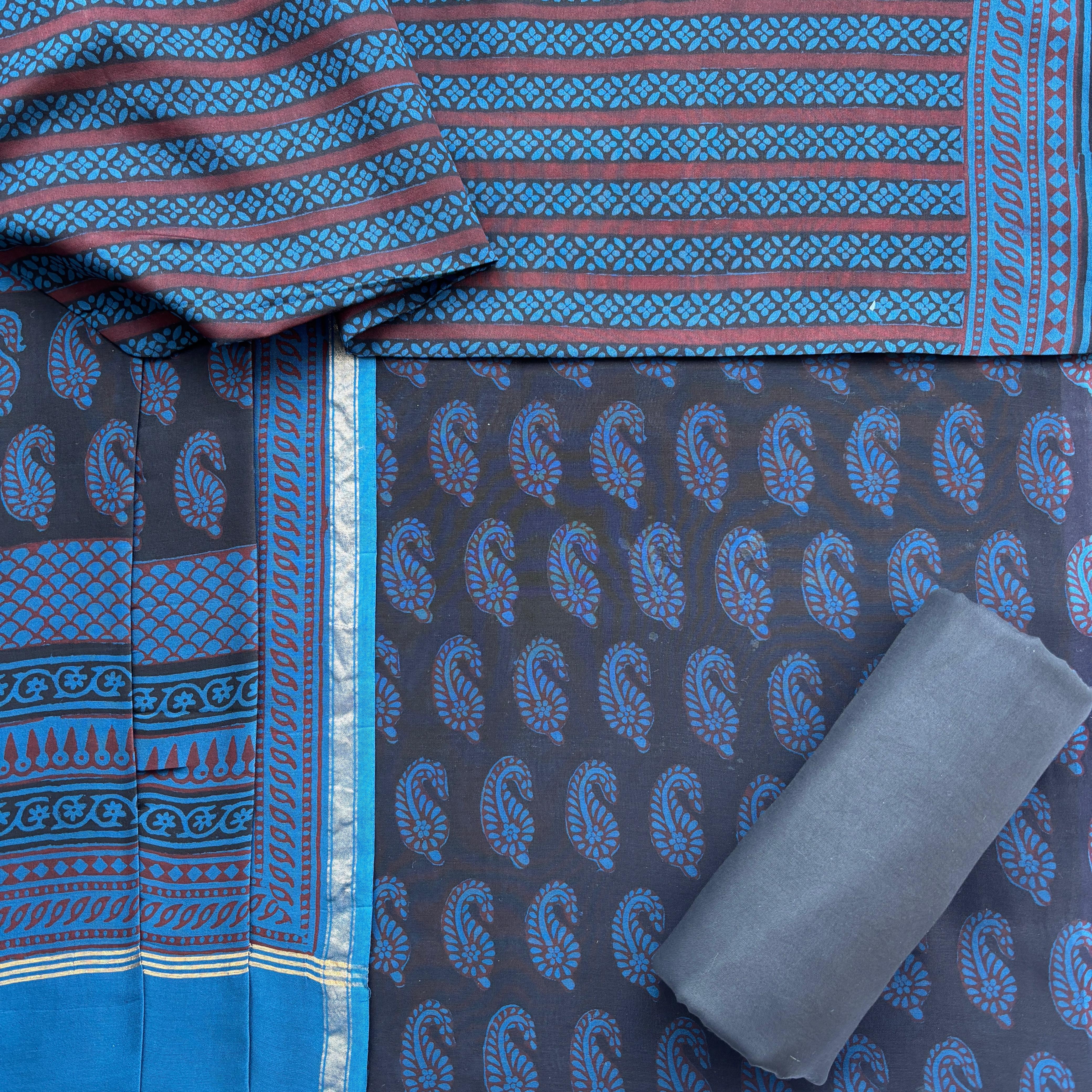 Shop bagh printed chanderi silk suits online (CHA958)