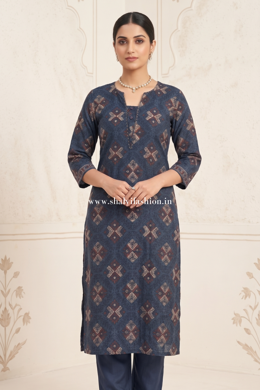 Shop sanganeri hand block printed chanderi silk suits (CHS03)