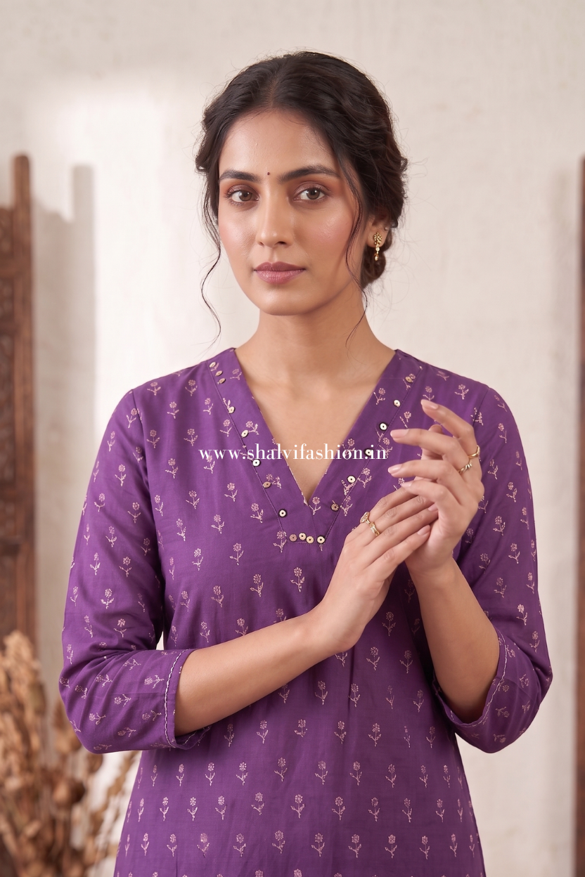 Shop block printed chanderi silk suits online shopping (CHS07)