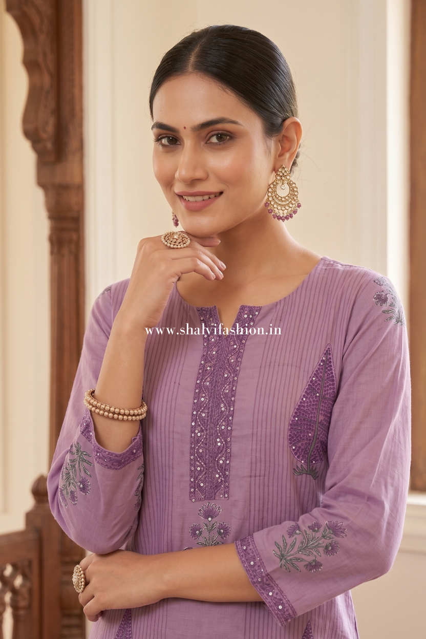 Shop hand block printed chanderi silk suits in jaipur (CHS10)