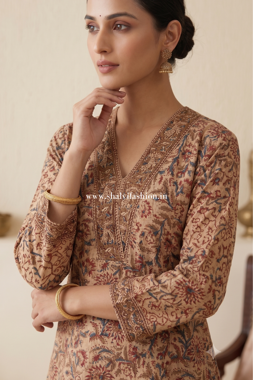 Shop hand block printed chanderi silk suits online (CHS15)