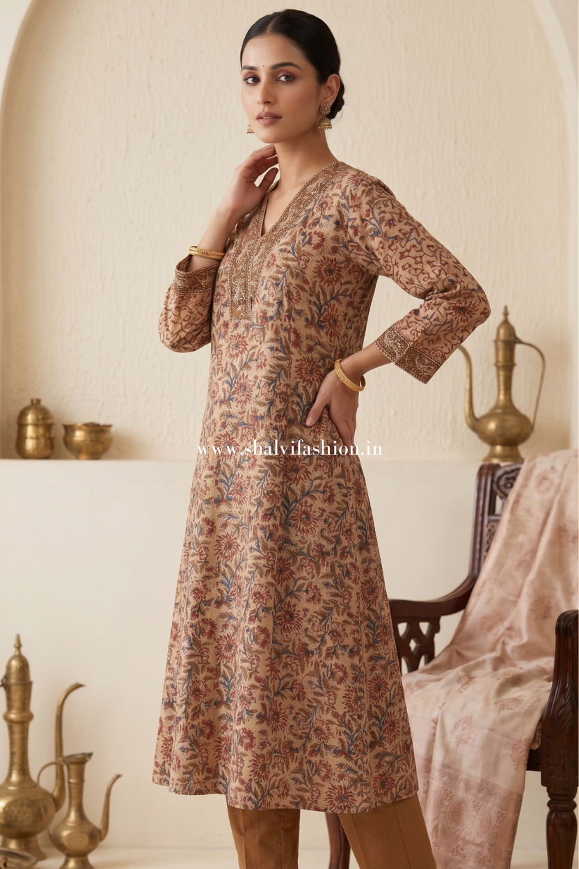 Shop hand block printed chanderi silk suits online (CHS15)