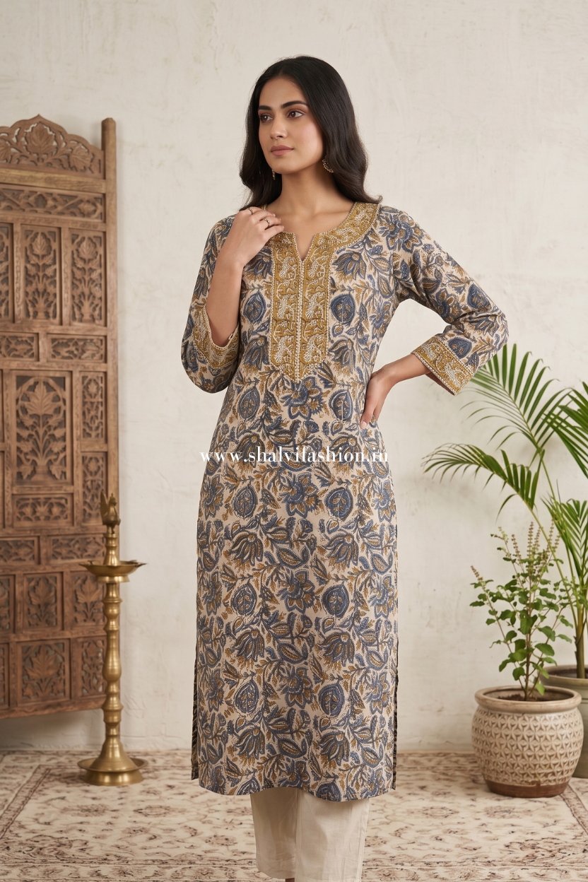 Shop block printed chanderi silk suits online shopping (CHS17)