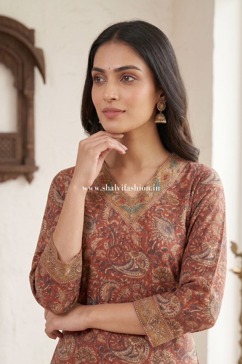 Shop block printed chanderi silk suits in jaipur (CHS18)