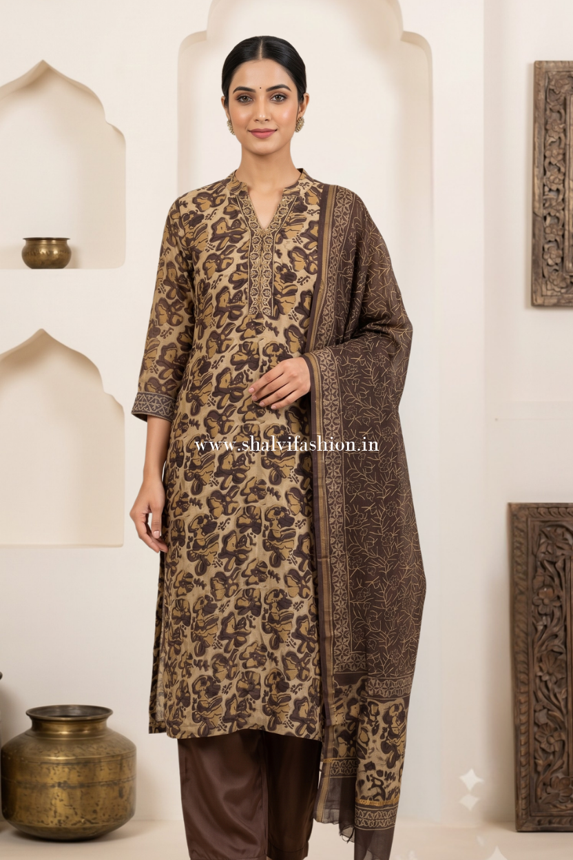 Shop sanganeri printed chanderi silk suits (CHS23)