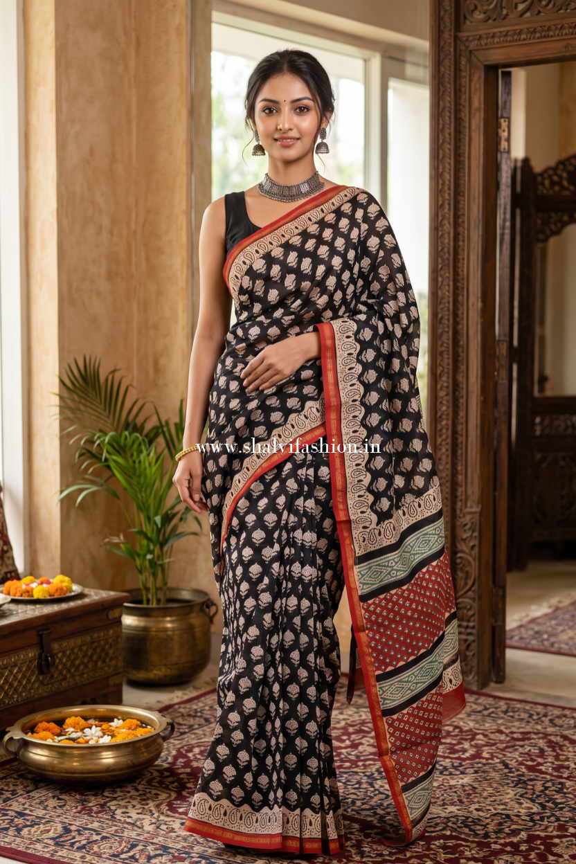 Shop pure chanderi silk sarees online shopping (CHSAR54)