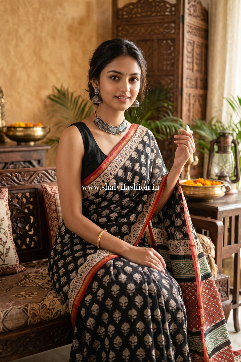 Shop pure chanderi silk sarees online shopping (CHSAR54)