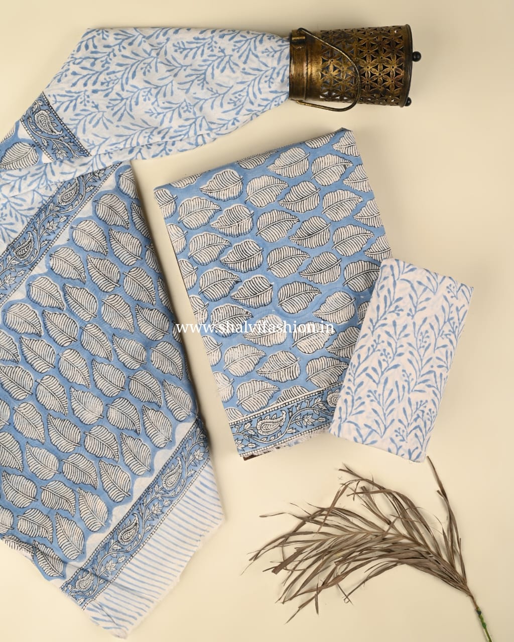 Shop block print cotton suits online shopping (COT186)