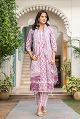 Shop hand block print kota doria suits online shopping (CSS97)