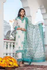 Shop hand block print chanderi silk suits online (CSS108)