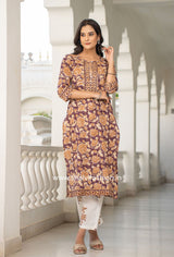 Shop block printed cotton suits with chiffon dupatta in jaipur (CSS118CH)