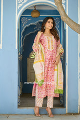 Shop hand block printed chanderi silk suits online (CSS120)