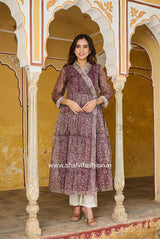 Shop hand block printed kota doria suits online (CSS133)