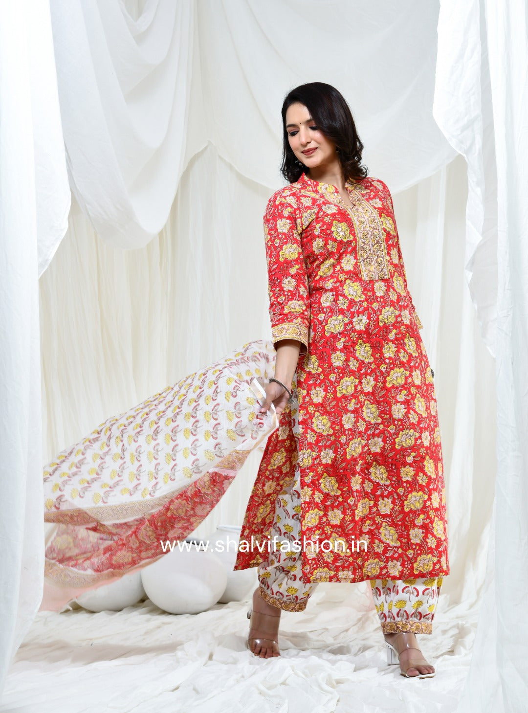 Shop hand block printed cotton suits online (CSS140)