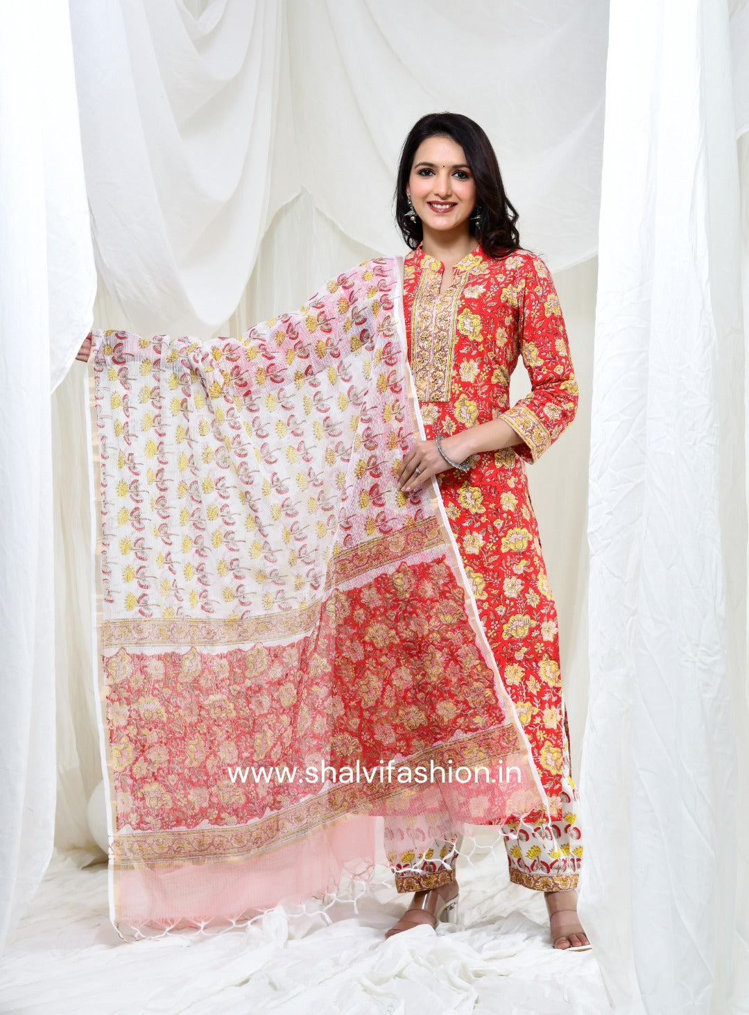 Shop hand block printed cotton suits online (CSS140)