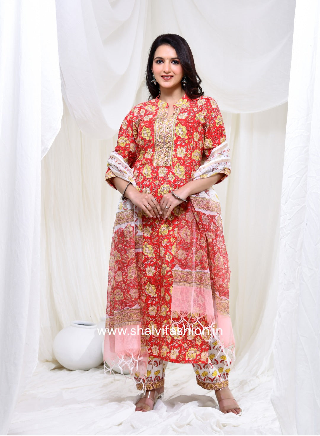Shop hand block printed cotton suits online (CSS140)