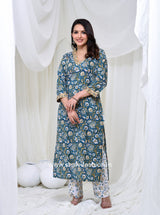 Shop jaipuri print cotton suits with kota dupatta online (CSS144KD)
