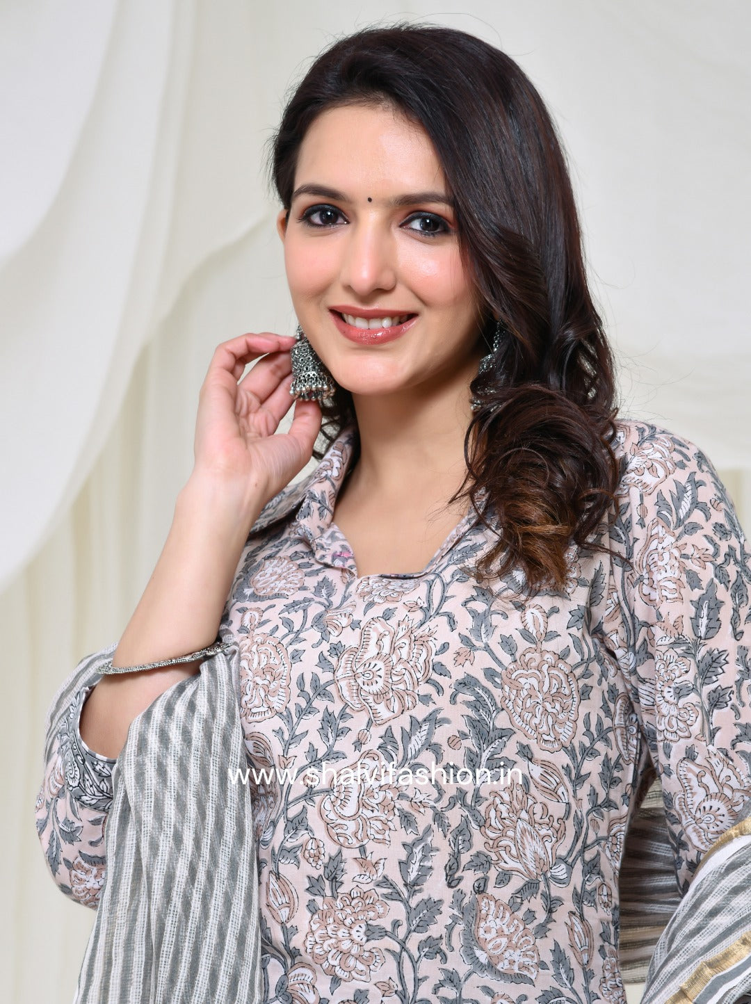 Shop hand block printed cotton suits in jaipur (CSS149KD)