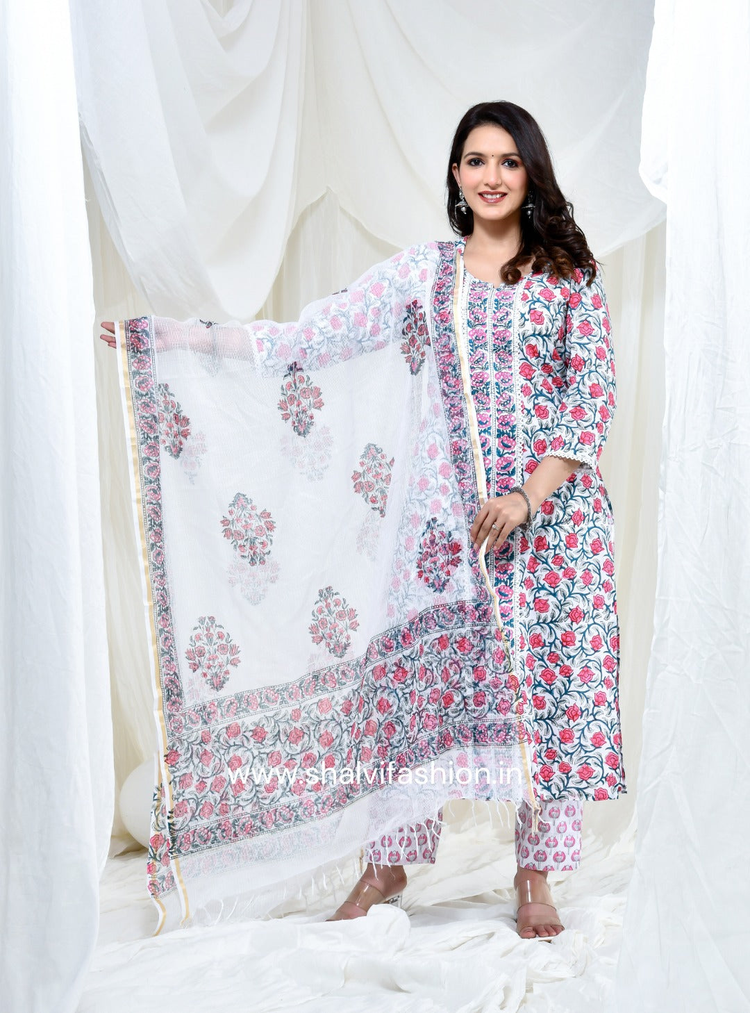 Shop hand block print cotton suits online (CSS165KD)