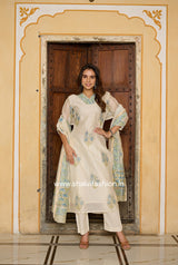 Shop block print chanderi silk suits online (CSS169)