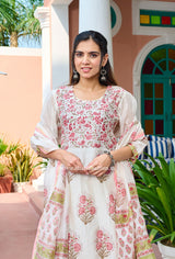 Shop hand block print chanderi silk suits online shopping (CSS171)