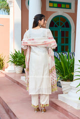 Shop hand block print chanderi silk suits online shopping (CSS171)