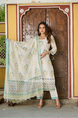 Shop jaipuri print chanderi silk suits online shopping (CSS172)