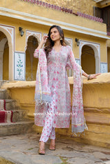 Shop hand block printed kota doria suits online shopping (CSS173)