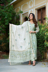 Shop hand block printed chanderi silk suits online (CSS188)