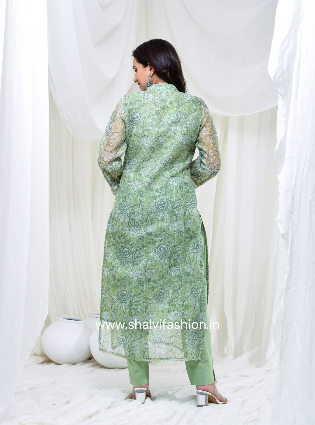 Shop block printed kota doria suits online shopping (CSS191)