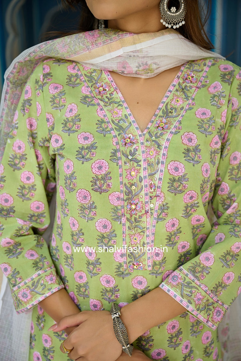 Shop jaipuri print cotton suits online shopping (CSS195KD) 