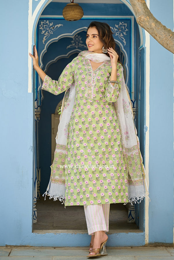 Shop jaipuri print cotton suits online shopping (CSS195KD)