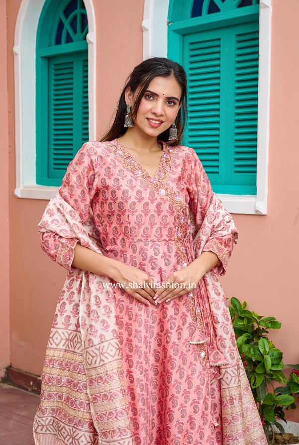 Shop chanderi silk suits online shopping (CSS204)